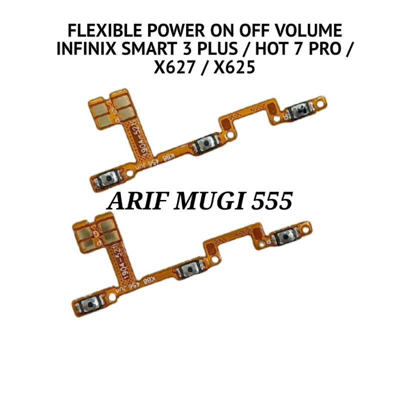 Flexible Flexible Power On Off Volume Infinix Smart 3 Plus X625 X627 Original