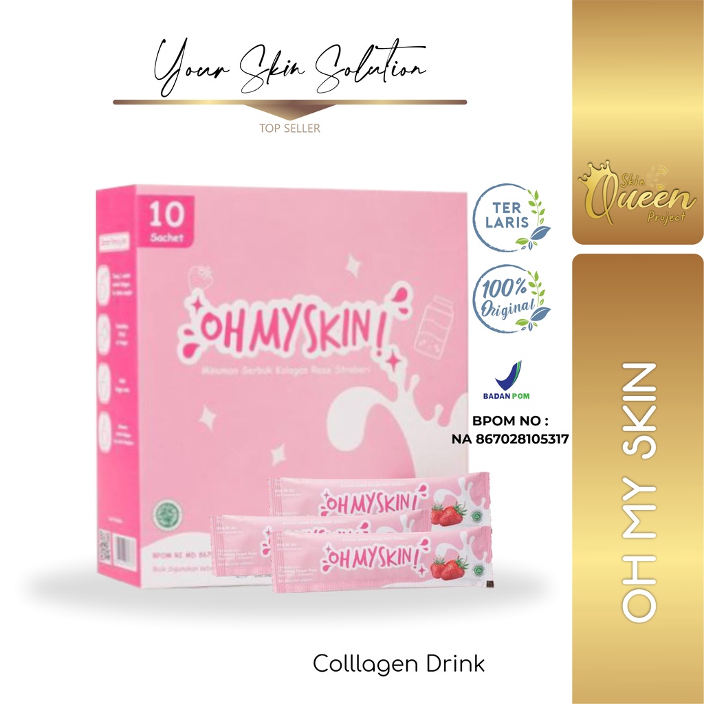[ ORIGINAL & BPOM ] OH MY SKIN - Collagen Drink Suplemen Pemutih dan Glowing Best Seller ohmyskin
