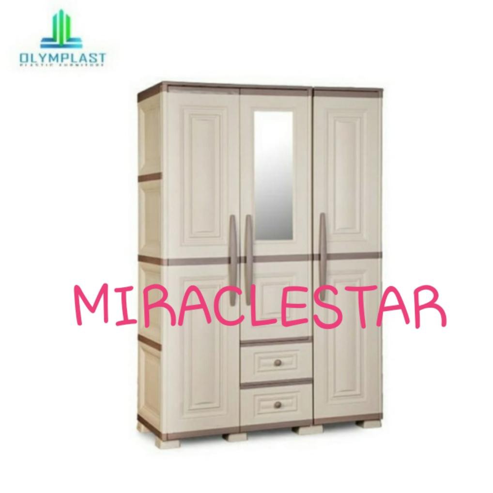  Olymplast  OTC 3PL Modern Lemari Pakaian Plastik 3 Pintu 