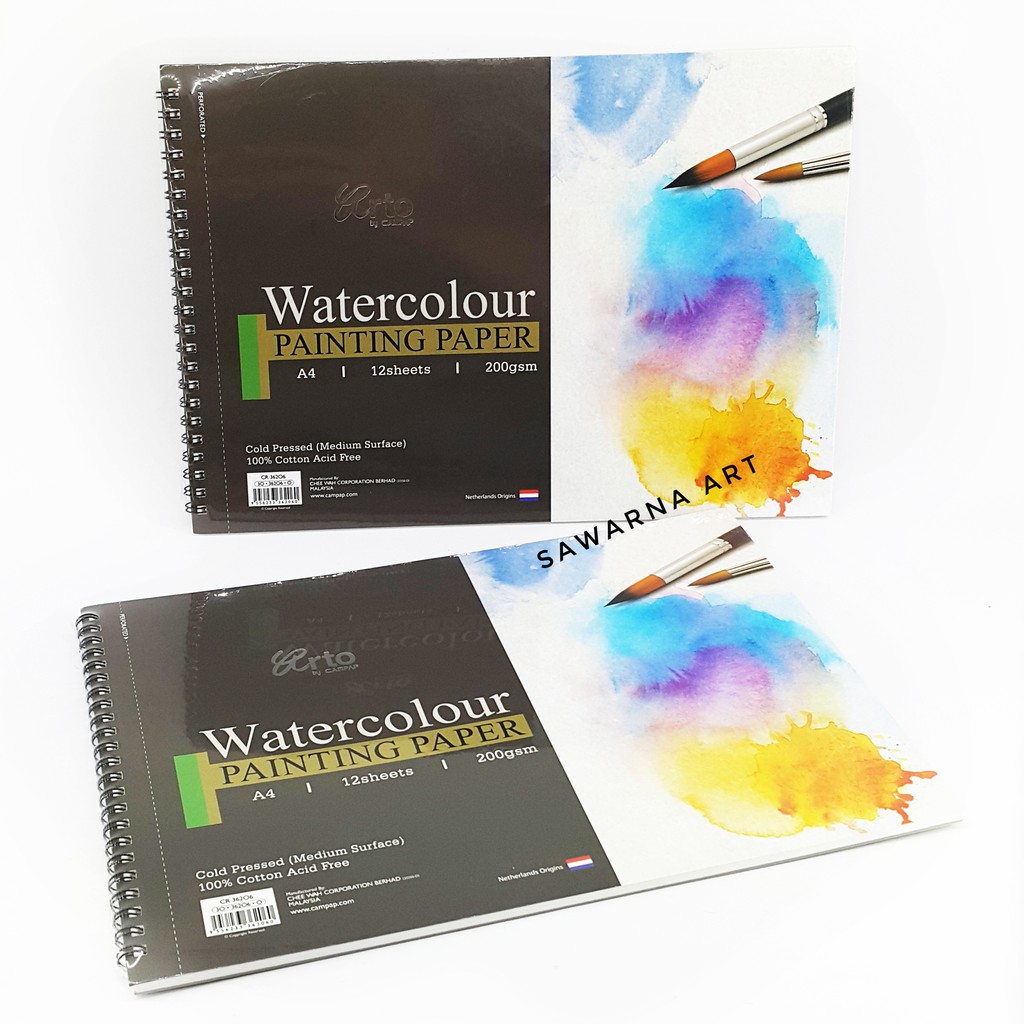 

Arto A4 Cotton Watercolor Wire-O Book - 200 GSM