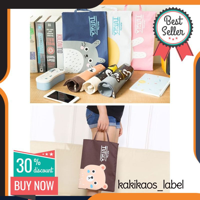 

PF01 Creative Fun Print Portable A4 file Storage pouch bag / Tempat Buku Alat Tulis