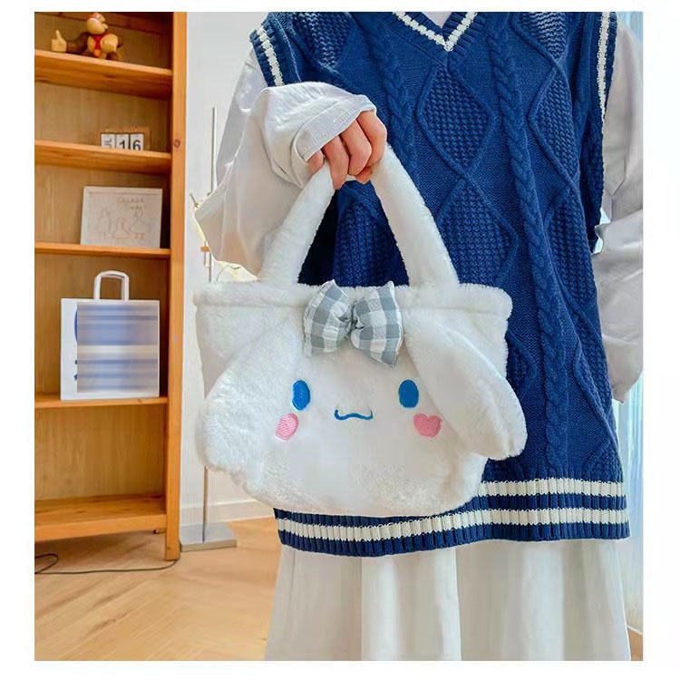 cod★ready★ Shoulder Tote Bag Motif Boneka Kelinci Piyopiyo Tas Selempang Bahu Bahan Bulu Bludru Plush Fluffy Fur Sling Bag Rabbit Wanita globallagilaku