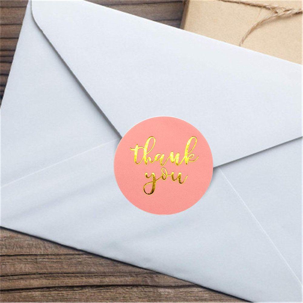 Solighter 500pcs Thank You Label Stiker Vintage Scrapbook Dekorasi Paskah Kertas Sticker