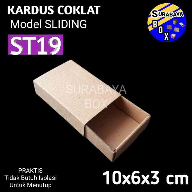 

KOTAK SLIDING ST-19 COKLAT KARDUS KARTON BOX HP AKSESORIS SOUVENIR