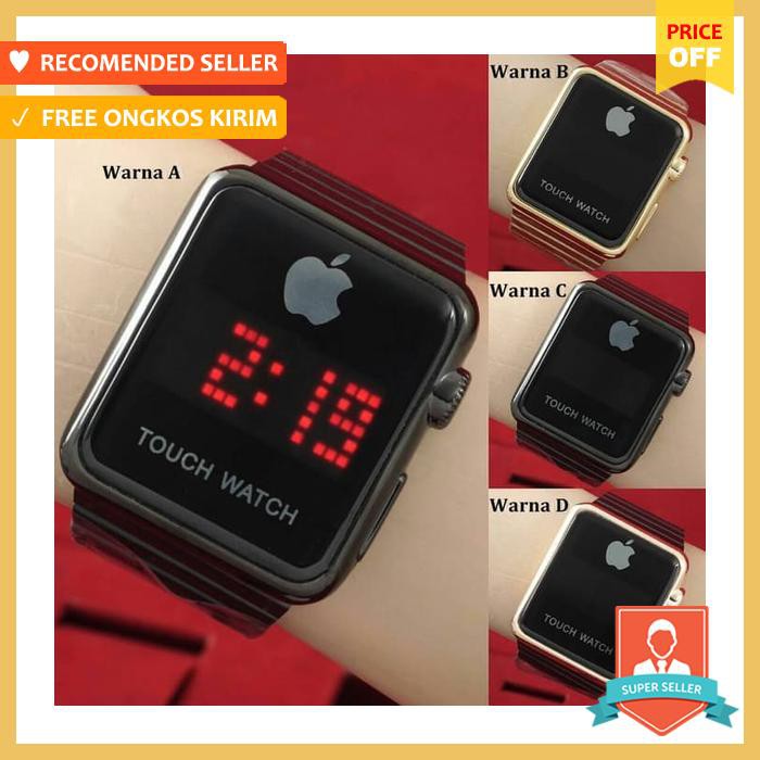 Jam Tangan Wanita / Cewek / Murah Pria / Cowok Apple Touch Watch + Box Gold