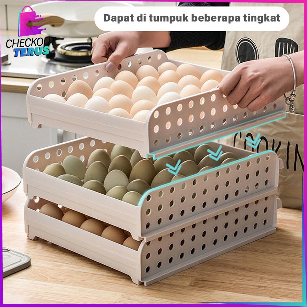 CT C201 Kotak Telur Tempat Penyimpanan Telor 30 Sekat Rak Telur Tempat Telur Egg Storage Box Organizer