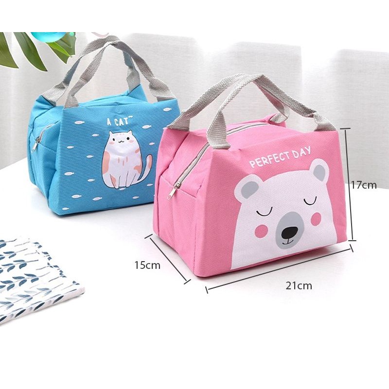 TAS MAKANAN BEKAL MAKAN ANAK KARAKTER LUCU MURAH KUAT LUNCH COOLER BAG ALUMINIUM