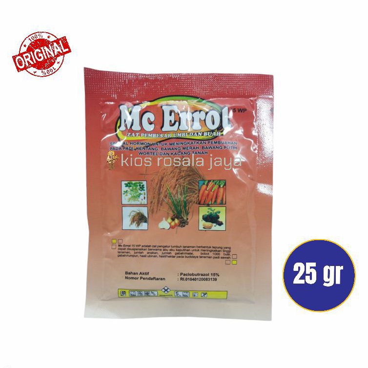 Mc Errol 15 WP ZPT Pembesar Umbi dan Buah 25 gram