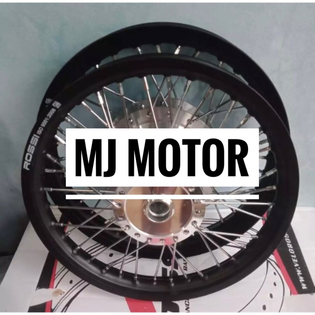 Paketan Velg Tromol Jari jari Motor Satria Fu - 17x160x185