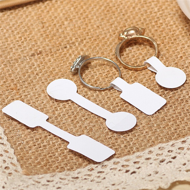 Label Tag Cincin Warna Putih Bahan Kertas dengan Dua Variasi Bentuk