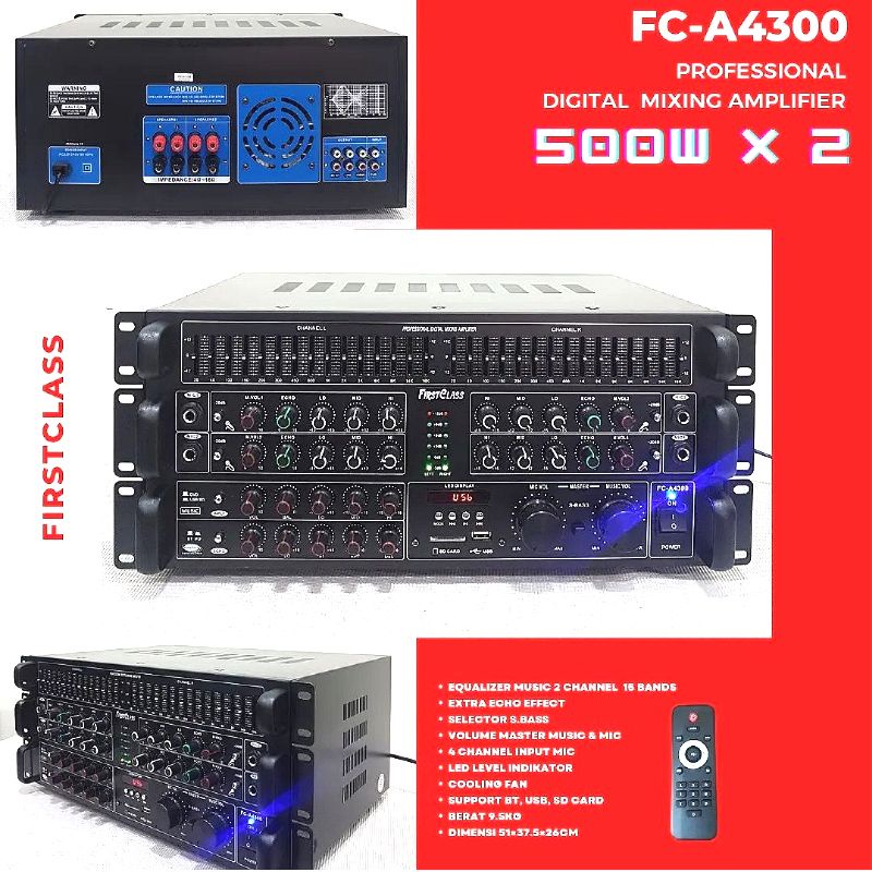 ampli fier karaoke FIRSTCLASS FC A4300 FCA 4300 ORIGINAL