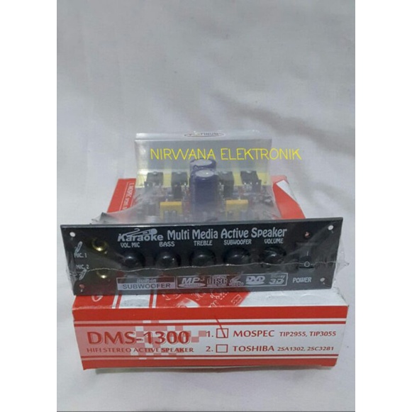 KIT POWER SPEAKER AKTIF STEREO DMS1300 PLUS MIC SUBWOOFER KARAOKE DMS1300