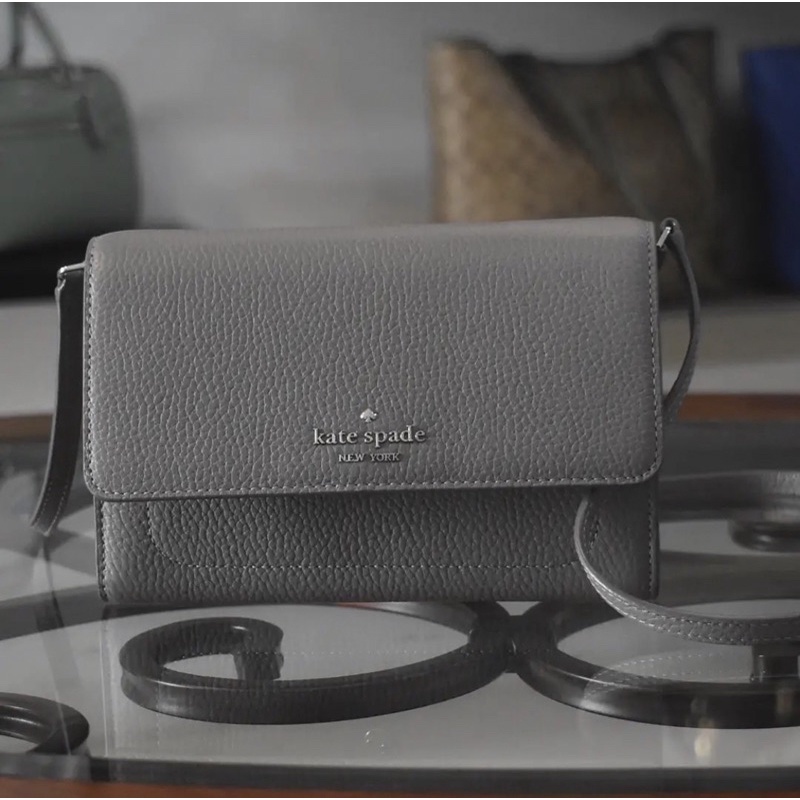 KS HARLOW ON STRING GREY LEATHER