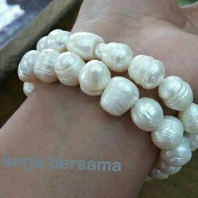 Gelang mutiara asli air tawar 10mm