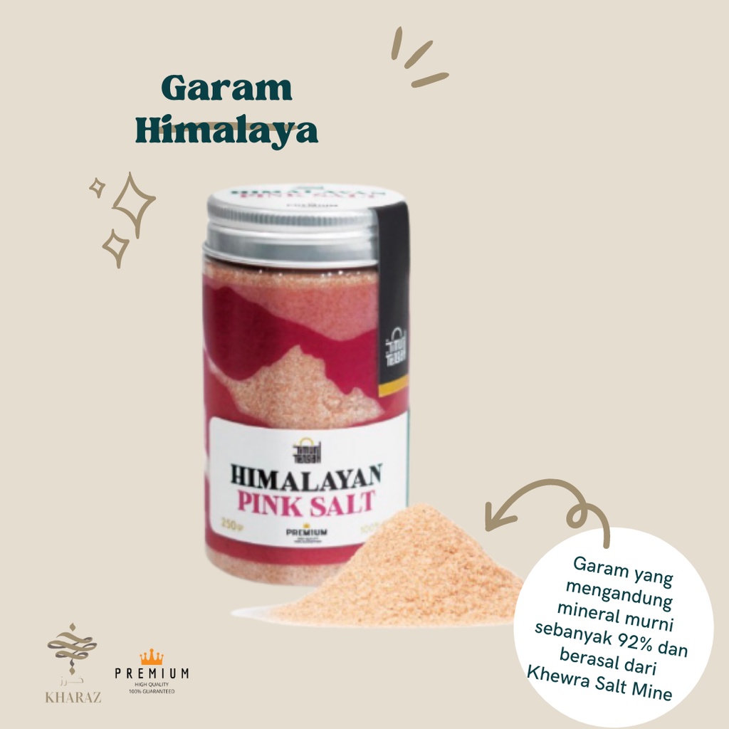 

Garam Himalaya Himalayan Salt 250 gram Pure Murni Asli High Quality