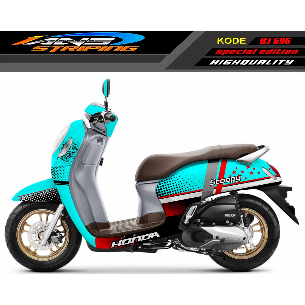 STICKER HONDA SCOOPY FULL BODY / STICKER VARIASI SCOOPY ELEGANT/ STICKER TERBARU