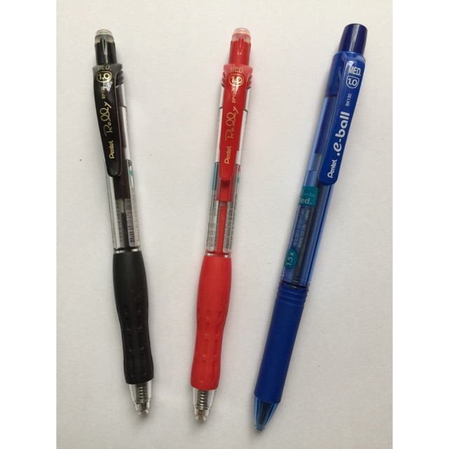 

Retractable Ballpoint Pen PENTEL BP 130 1,0 mm warna hitam / biru / merah
