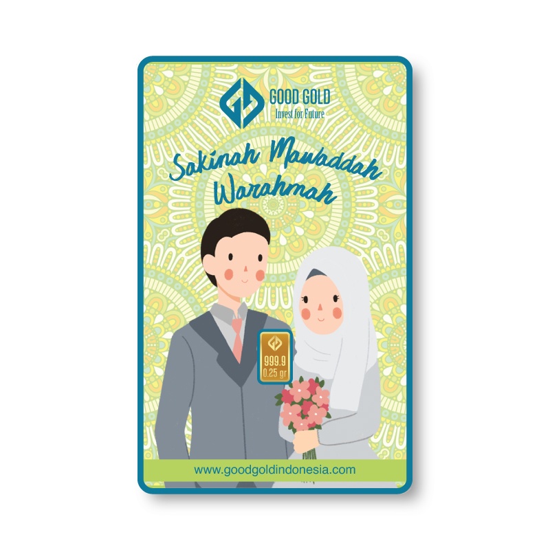 Good Gold Emas Batangan 0,25gr Logam Mulia 0,25 gram LM Fine Gold 0.25gr Emas Murni Emas 24K untuk Gift / Hadiah-Pernikahan