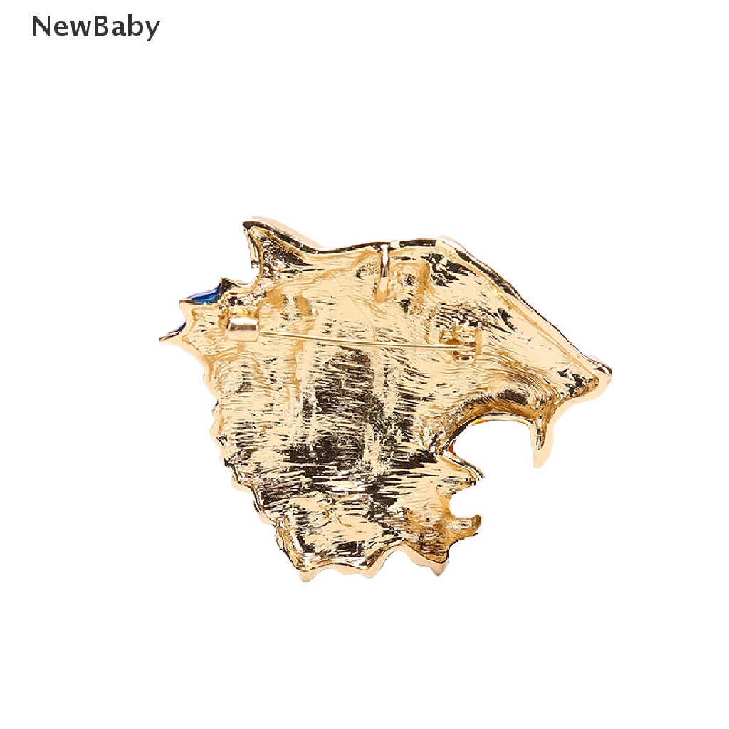Bros Pin Enamel Bentuk Kepala Harimau Aksen Kristal Berlian Imitasi Warna-Warni Gaya Vintage Untuk Hadiah