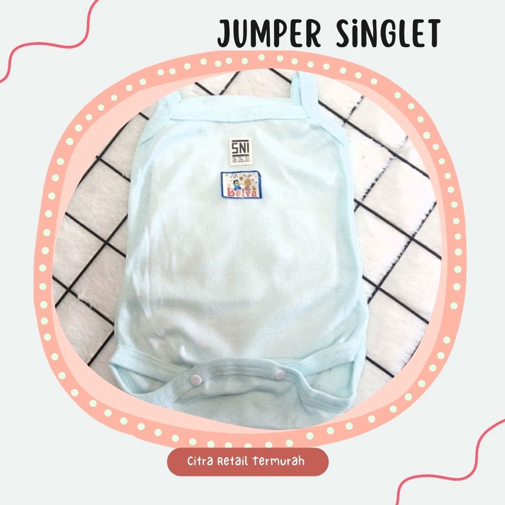 Singlet Jumper tanktop bayi | singlet anak perempuan jumpsuit | pakaian dalam baju katun polos warna murah | Giftset Kado Kelahiran Bayi Yongkid