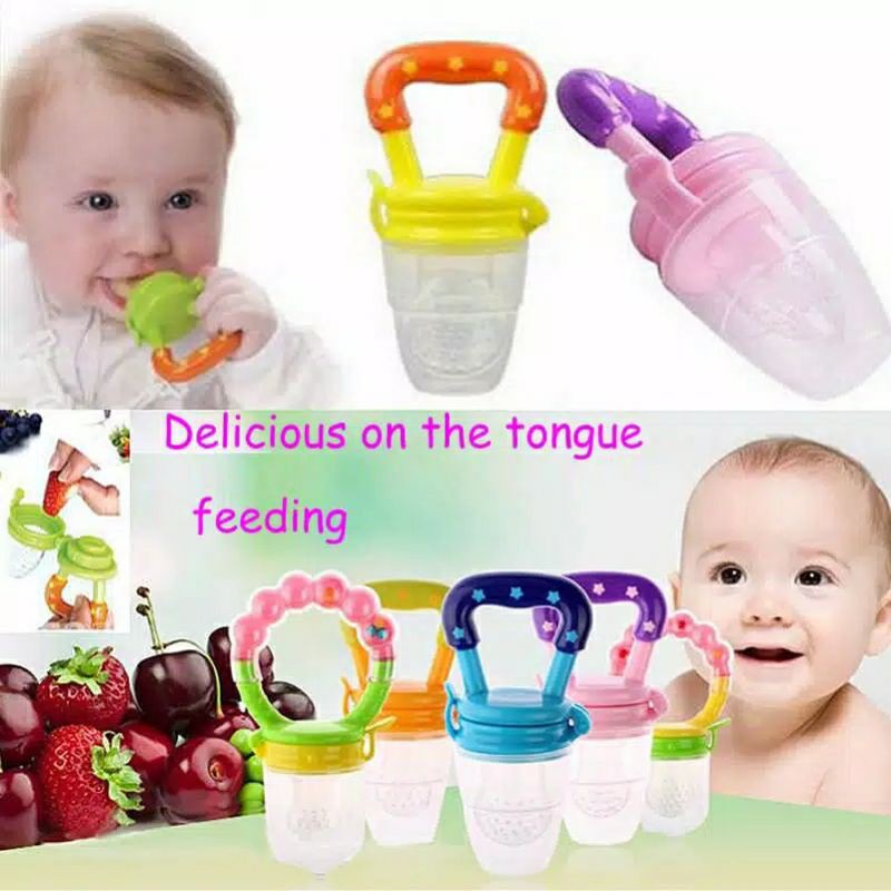 {SAP•HOME} Empeng Buah kerincingan mainan / Pacifier Fruit Sayur Bayi Gigit Makan Teether-2