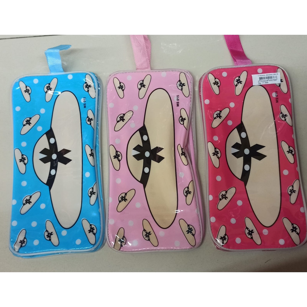 

Wadah kosmetik 25X16 tempat pensil bening flower dompet make up tempat pensil