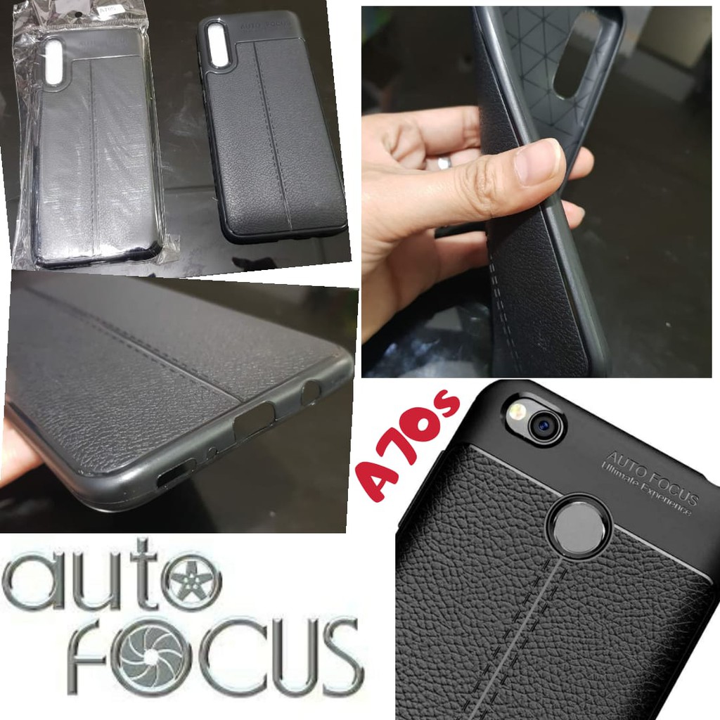 Auto Focus Samsung A70s 6.7 inch Leather Soft Case Samsung A70S A707FN AUTOFOCUS Motif kulit Jeruk