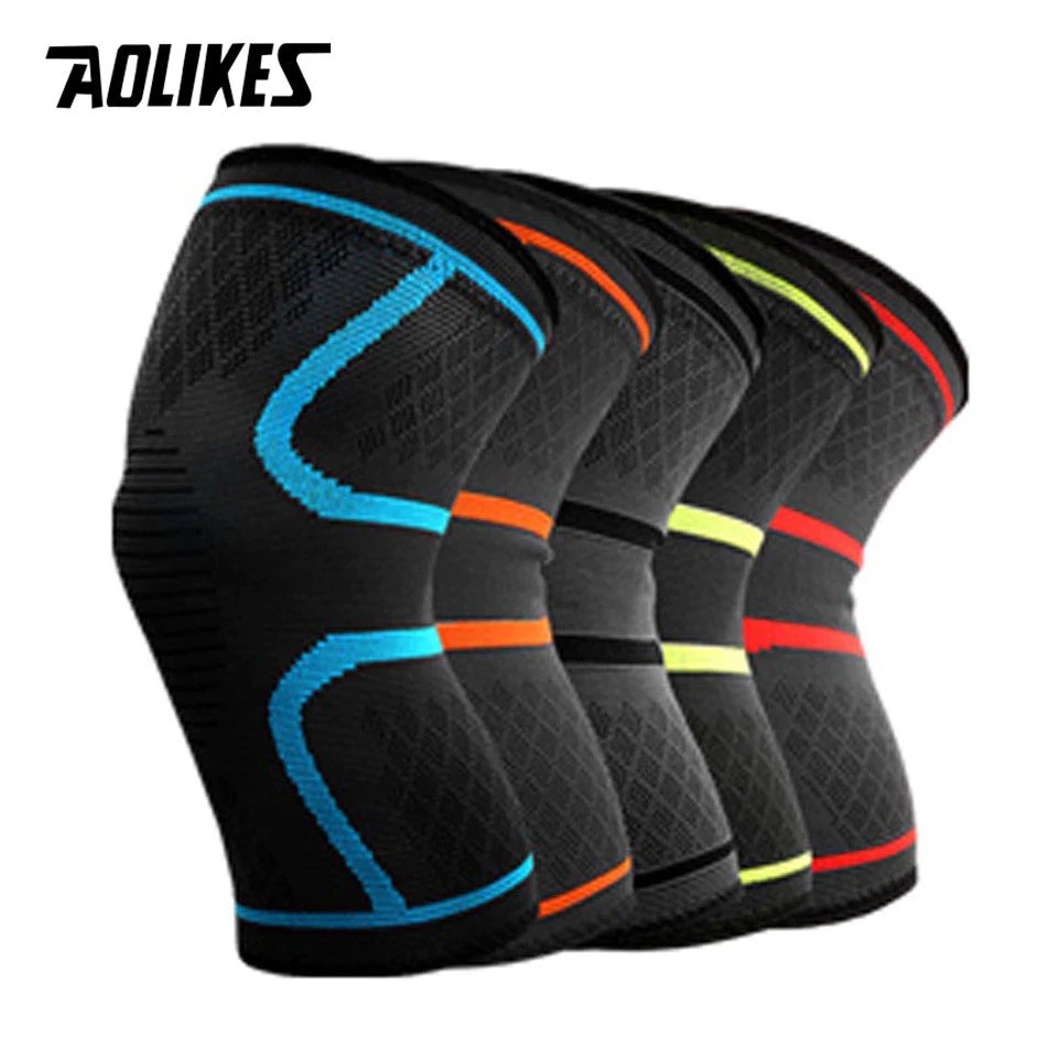 AOLIKES 7718 Premium Leg Knee Sleeve / Elastic Knee Support - Deker Pelindung Lutut Kaki Olahraga