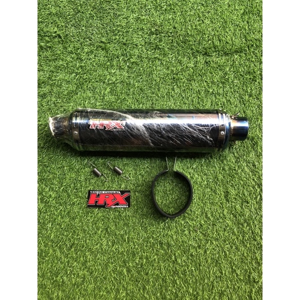 Silincer knalpot HRX RX-2 trioval bluemoon