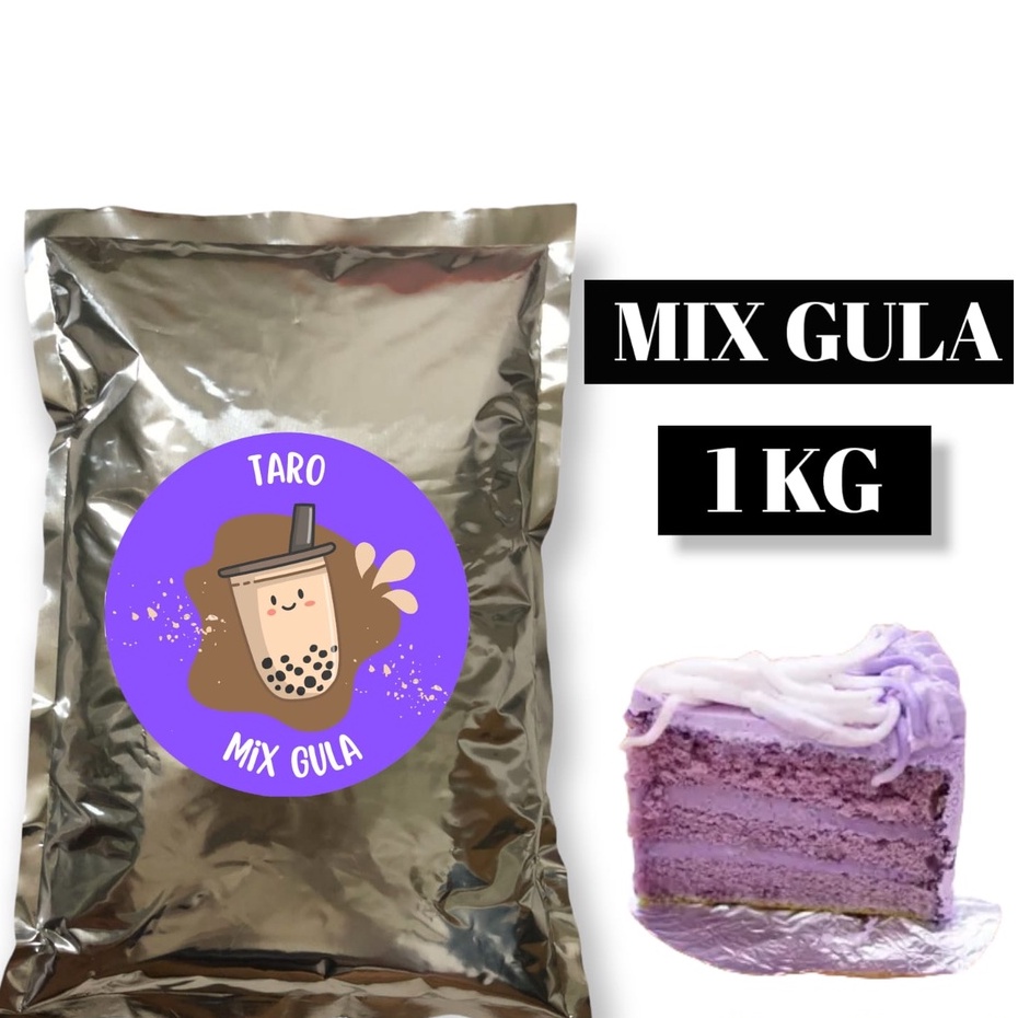 

BUBUK MINUMAN BOBA / SERBUK MINUMAN / POWDER DRINK RASA TARO 1KG MIX GULA