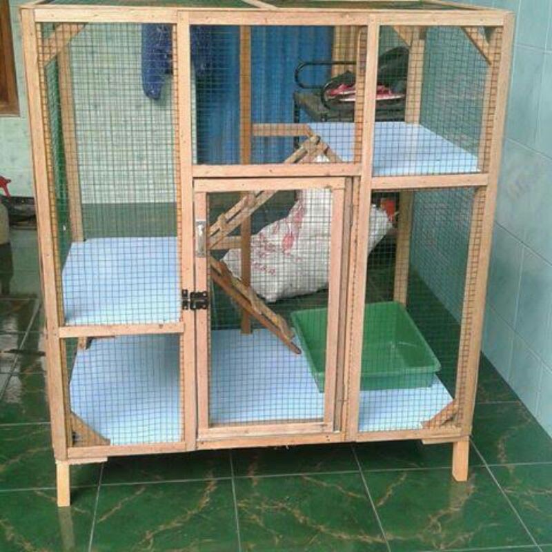 Kandang Kucing  dan Kelinci dari Kayu Shopee Indonesia