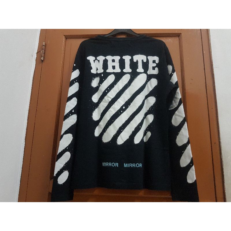 OFF WHITE DIAGONAL SPRAY LONGSLEEVE