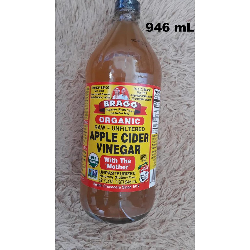 

BEST SELLER BRAGG Apple Cider Vinegar 946 ml / cuka apel Organic Raw Unfiltered