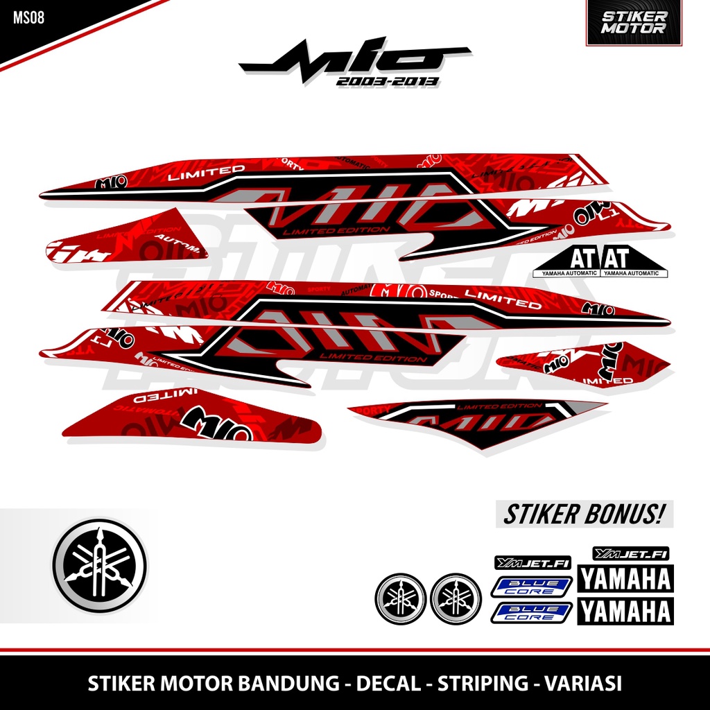 STRIPING MIO SPORTY / GARNISH / GRAFIS 8 / MIO LAMA / SMILE / GARNIS / THAILOOK / STICKER / STIKER /