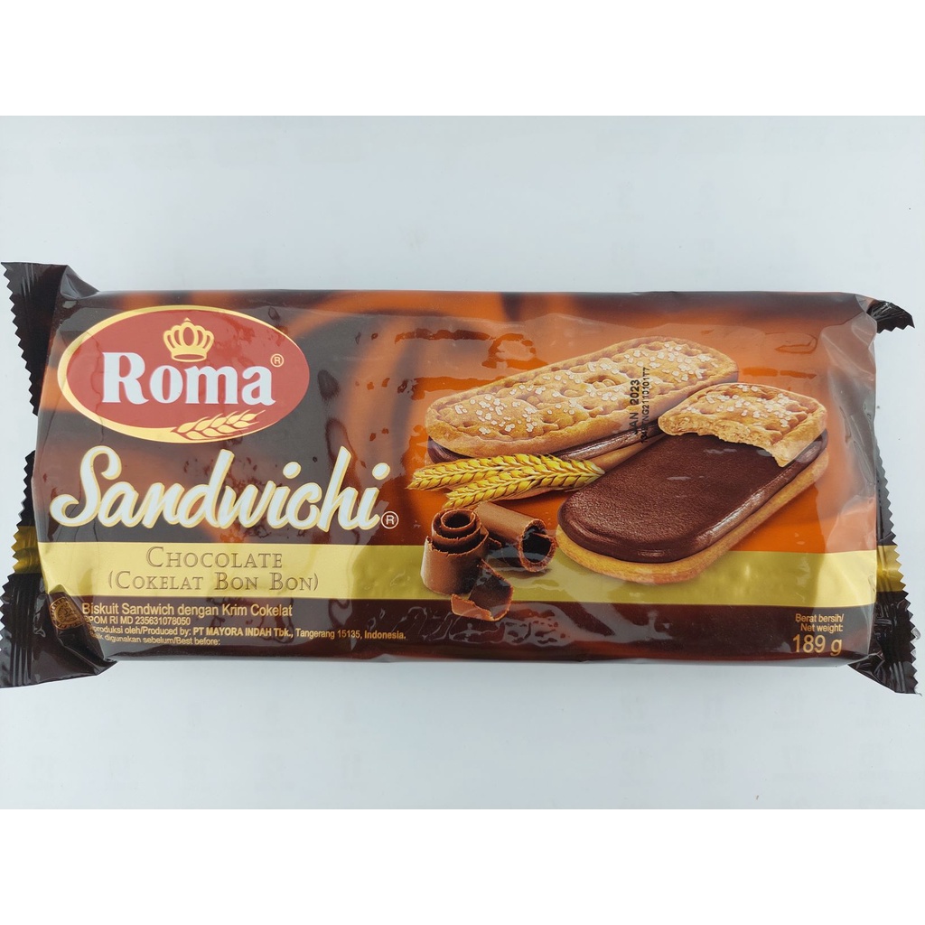 

Roma Sandwichi chocolate 189 gr / Roti Cokelat Bon Bon / Roma Sandwichi Promo / Roma Sandwichi Murah