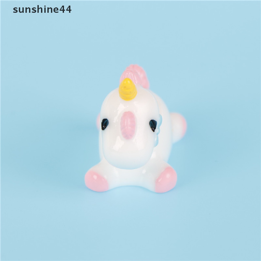 Sunshine Miniatur Unicorn Untuk Dekorasi Taman Mini / Rumah Boneka