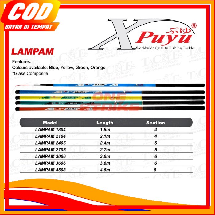 JORAN PANCING / TEGEK XPUYU POLES LAMPAM (4COLOUR) - 2405