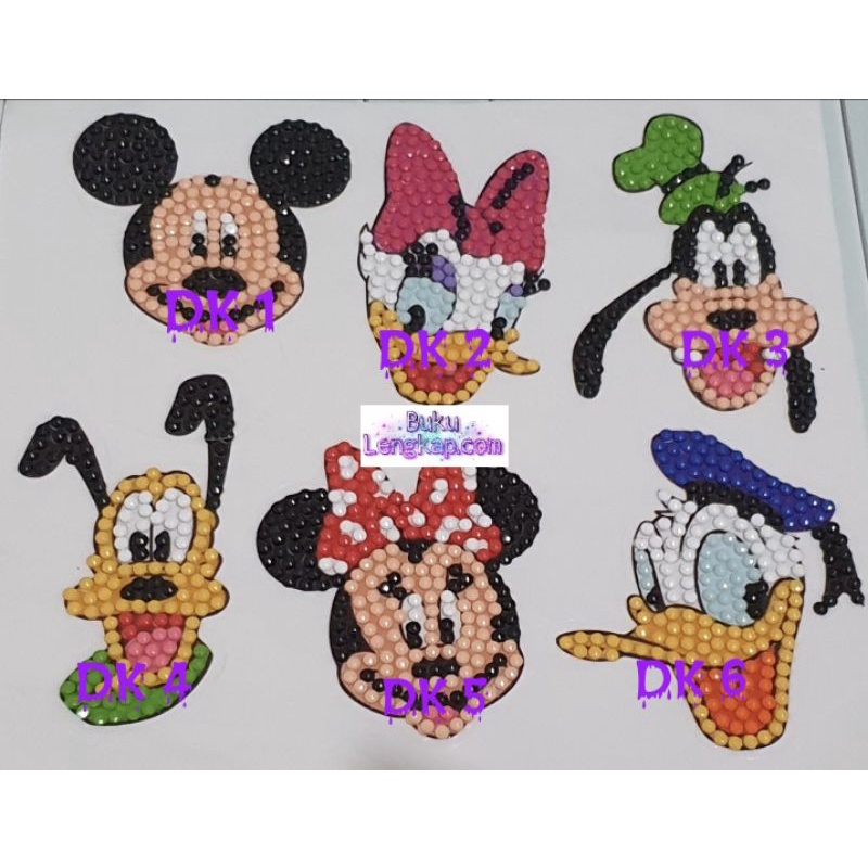 

sticker 5D Diamond Painting bentuk binatang kawaii & girl kawaii untuk hiasan Hp / NOTES / Diary book / laptop