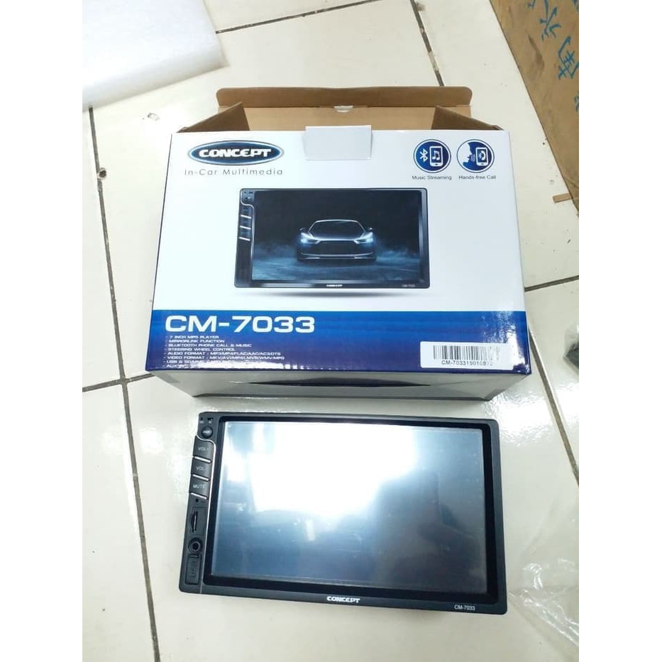 Head Unit Double Din LED Mobil with Mirror Link Android 1700DS