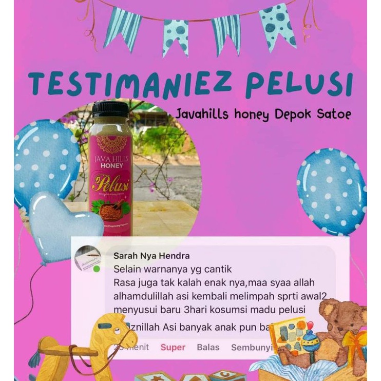 MADU PELUSI JAVAHILLS HONEY / MADU PELANCAR ASI / MADU HERBAL