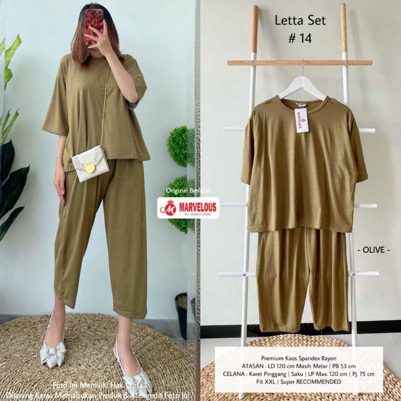 letta set #14 set wanita bahan katun rami by marvelous