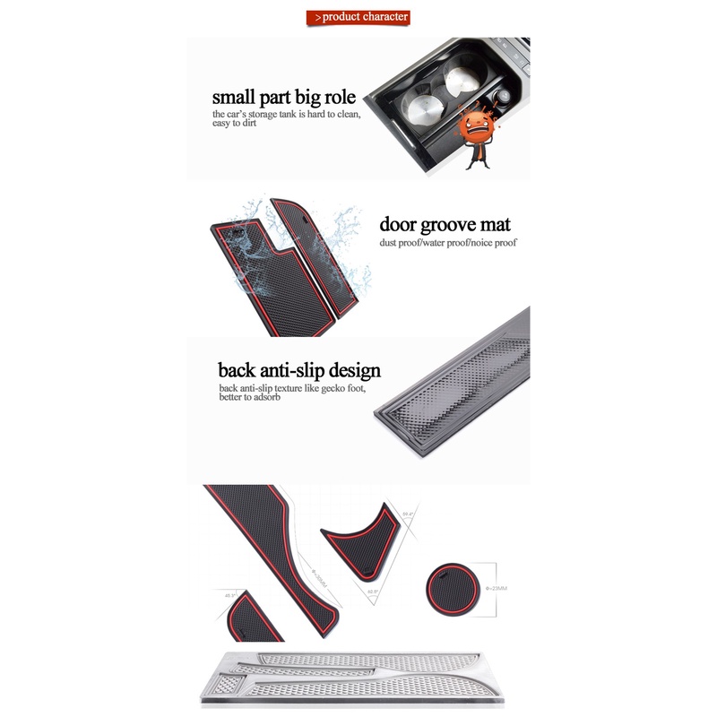 16pcs Pad Karet Anti Slip Untuk Interior Mobil Mazda CX7 CX-7 CX 7