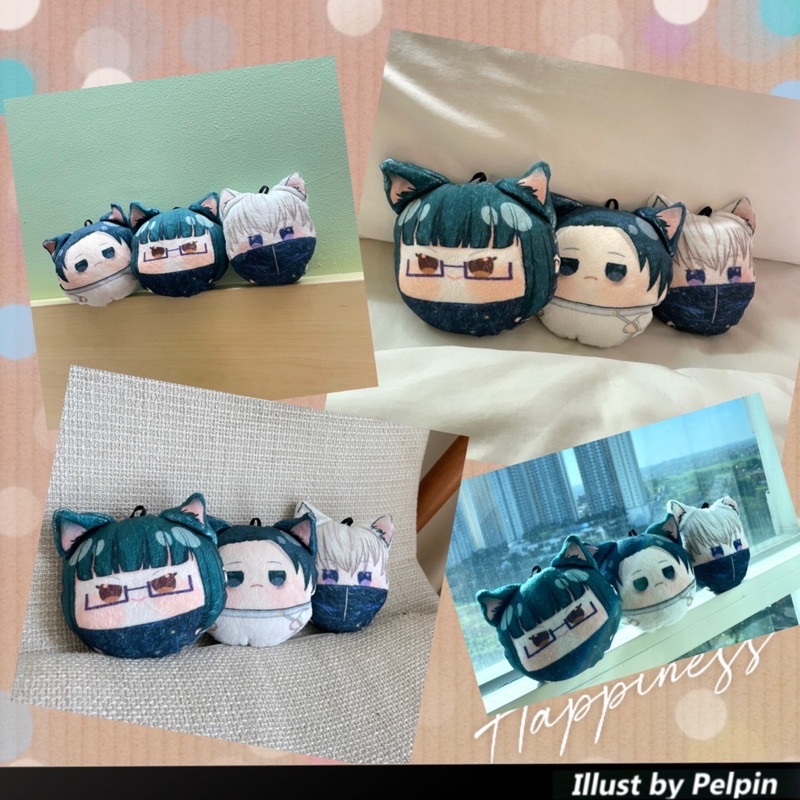 boneka plushie manjuu manju jujutsu kaisen  omanjuu plush anime gojo satoru yuta maki toge megumi