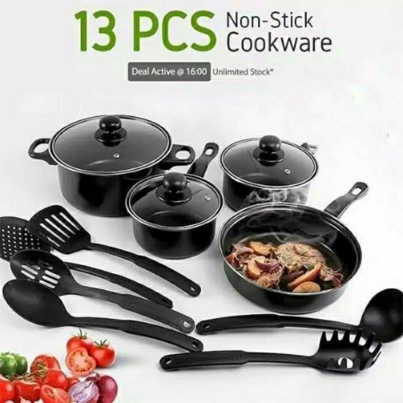 Cookware Set 10 Pcs GSF 2629,GSF 2529 8 pcs,  QME 2432 Panci Set Spatula Teflon All In One