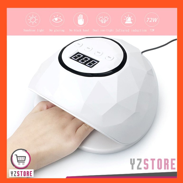 Pengering Kutek kuku Gel Nail Art 72W Manicure Lampu LED Smart UV YZ50