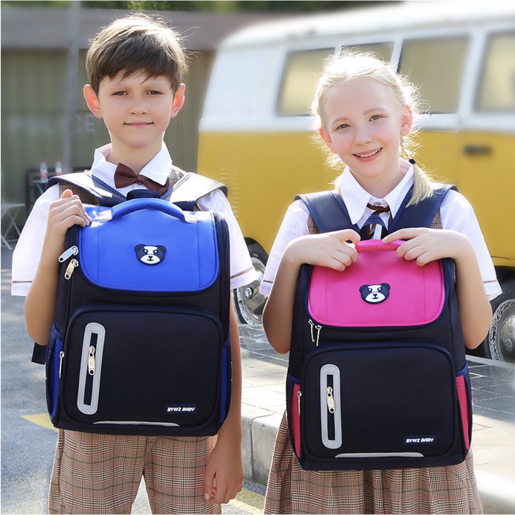 WWH09 Tas Anak Sekolah SD Ransel Panda Bear Impor Backpack Unisex TKM