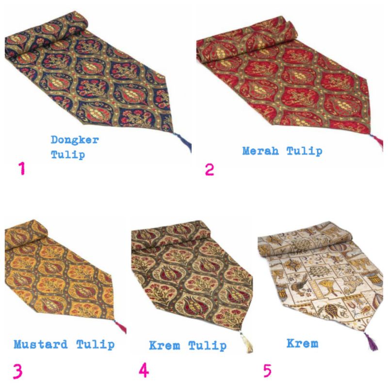 RUNNER MEJA KILIM TURKI| TAPLAK MEJA TURKI