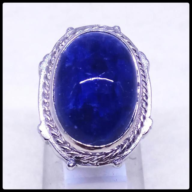 CINCIN BATU AKIK NATURAL PIRUS PINGLON / SODALITE SUPER PREMIUM BIG SIZE !!!