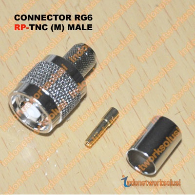 KONEKTOR CONNECTOR RG6 RP-TNC M (MALE)