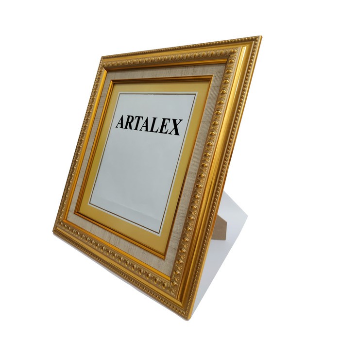 Artalex Bingkai Foto / Frame Photo / Pigura 10R Emas Motif Bola+Linen